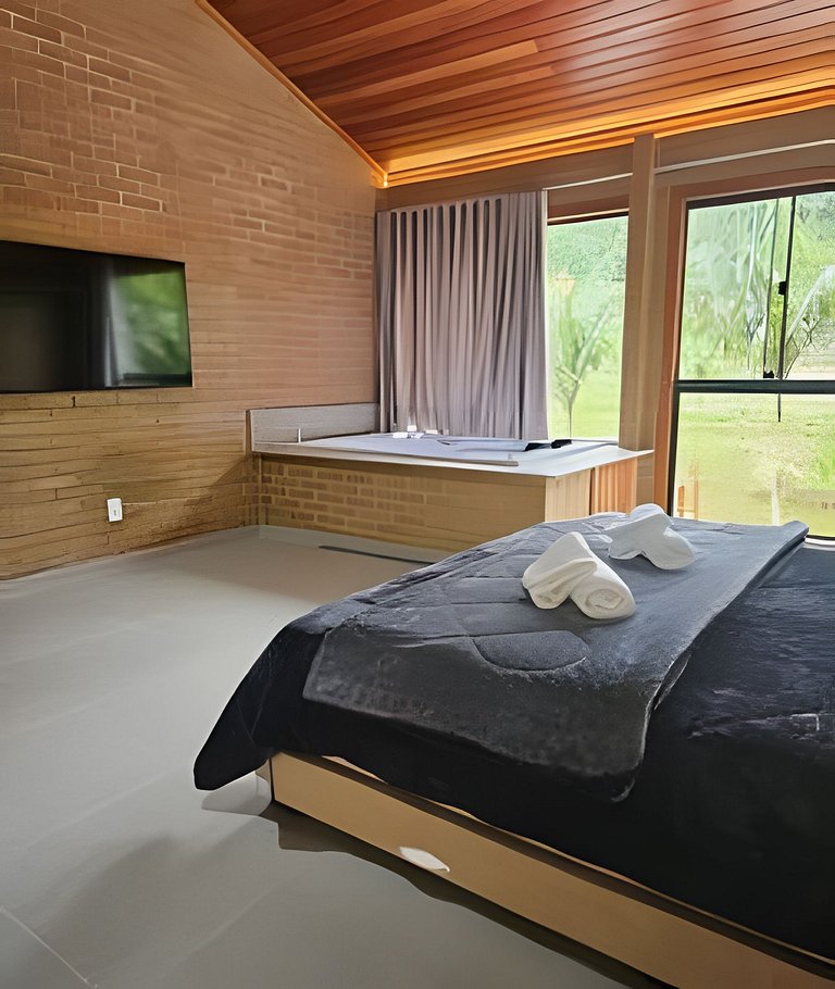 Santa Teresa - Chalé Beija-Flor com Hidro e Ar