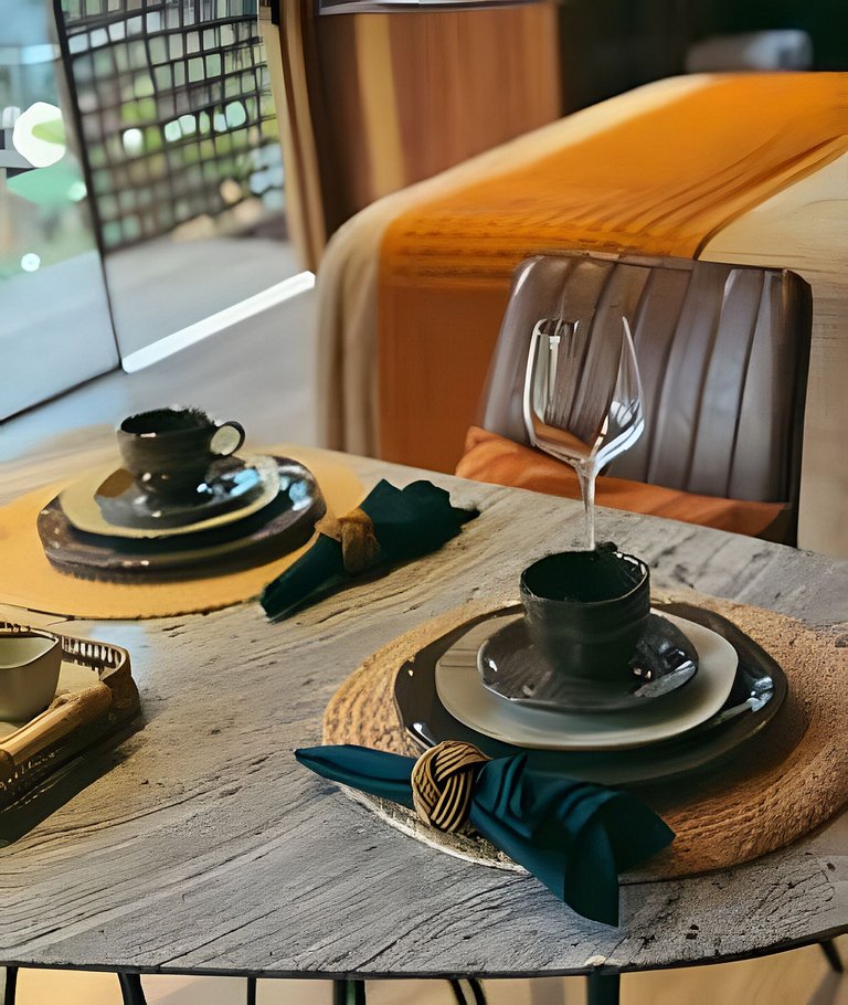 Cabana Romântica Maranta c Ofurô e Lareira externa