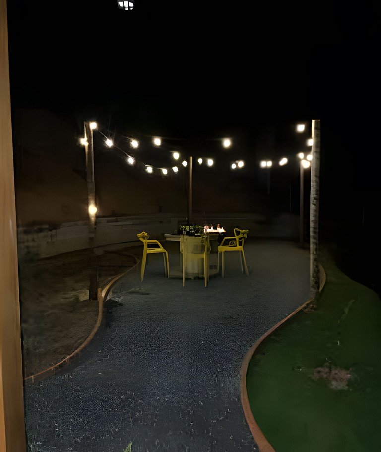 Cabana Romântica Maranta c Ofurô e Lareira externa