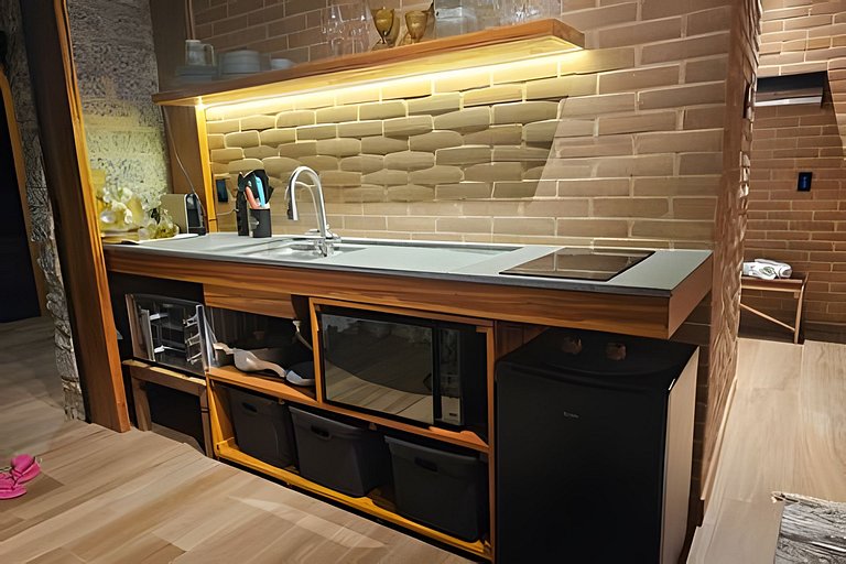 Cabana Romântica Manacá com Ofurô, Lareira e Rede