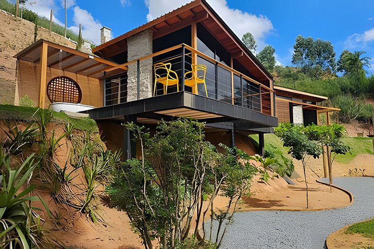 Cabana Romântica Manacá com Ofurô, Lareira e Rede