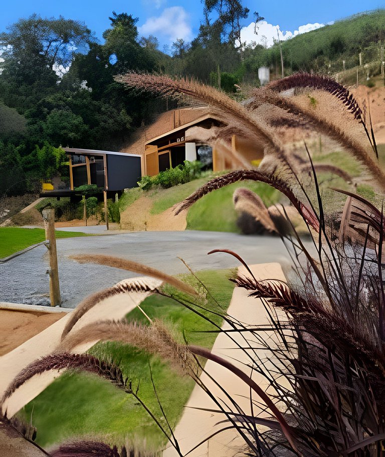 Cabana Romântica Manacá com Ofurô, Lareira e Rede