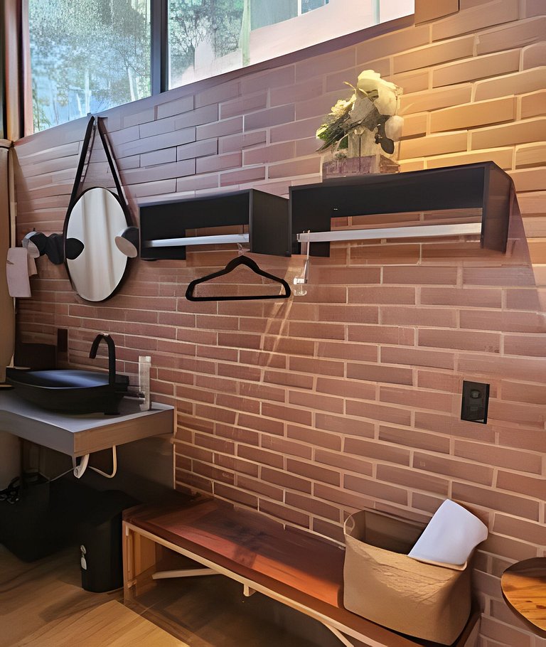 Cabana Romântica Manacá com Ofurô, Lareira e Rede