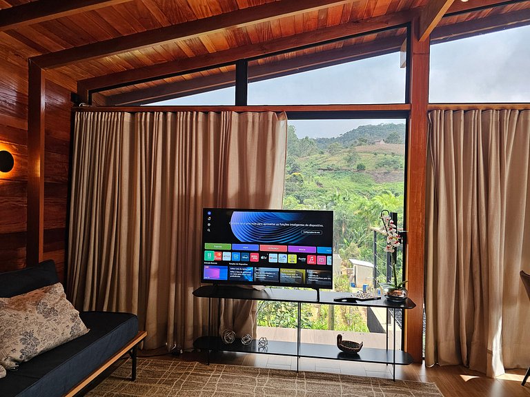 Cabana Romântica Manacá com Ofurô, Lareira e Rede